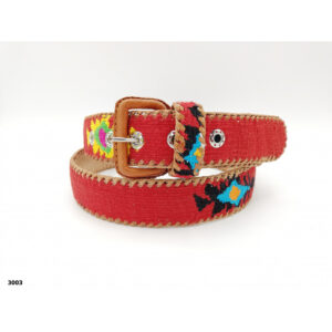 Cinturón cuero Naíf guatemalteco