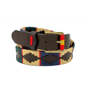 Cinturón cuero argentino bordado