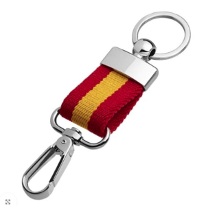 Llavero tela con mosquetón bandera de España Hispania Colors
