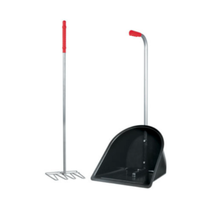 Recogedor establo con rastrillo