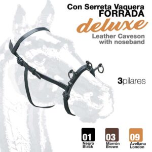 Cabezada cuero vaquera para dar cuerda con serreta