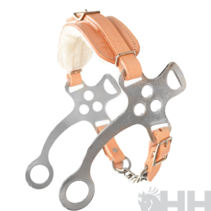 Bocado Hackamore Corto Cuero Cromado